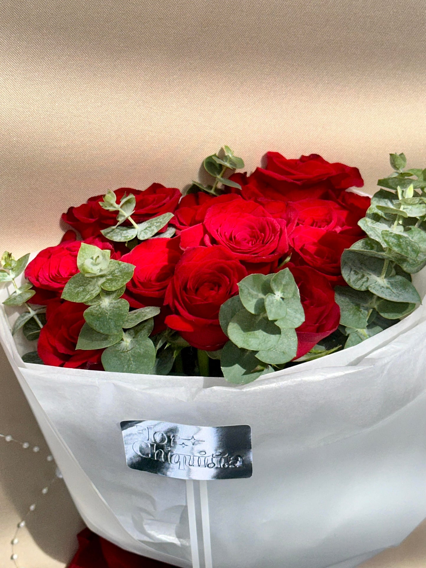 bouquet de 12 rosas rojas