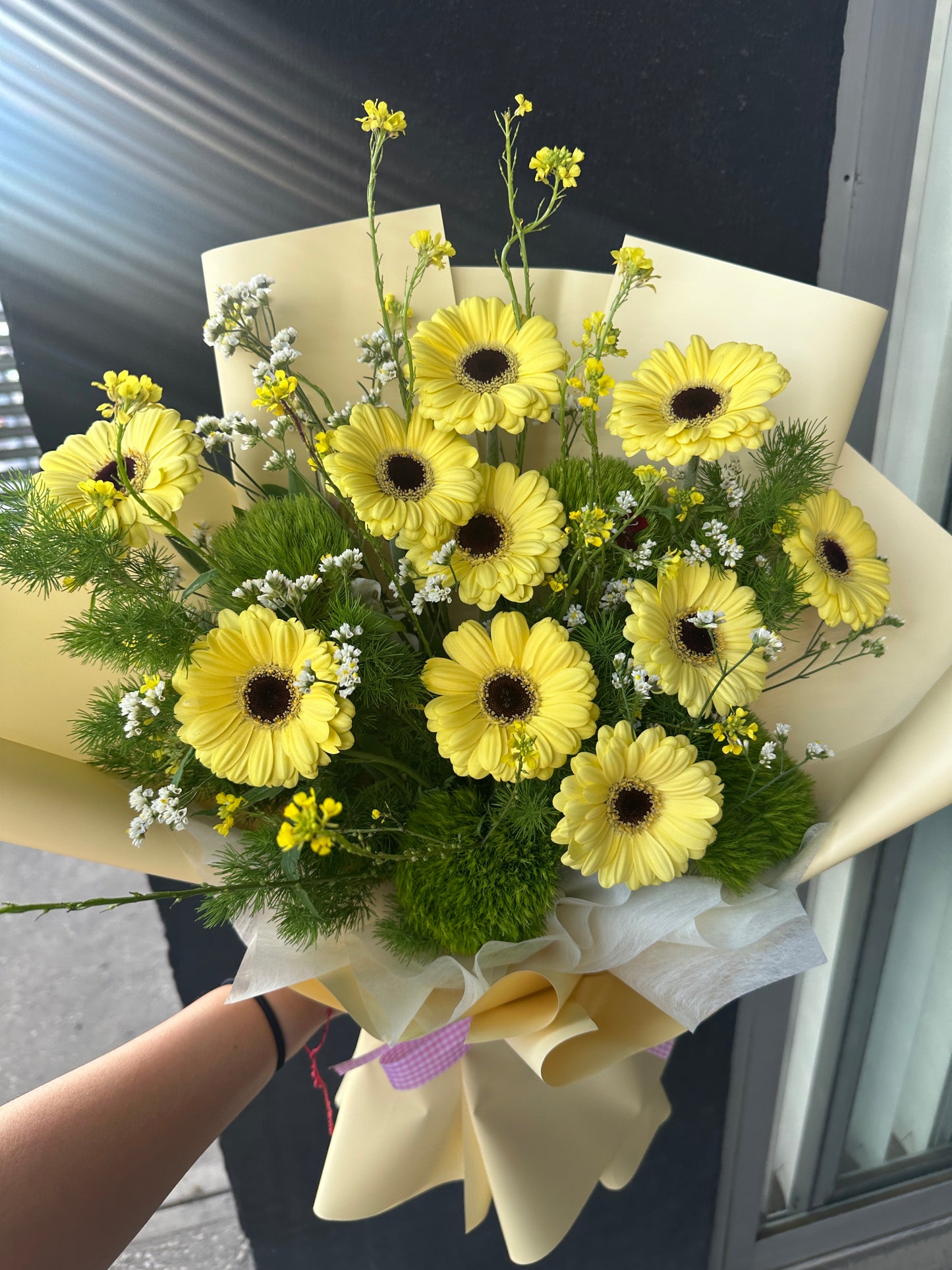 Mini gerberas amarillas